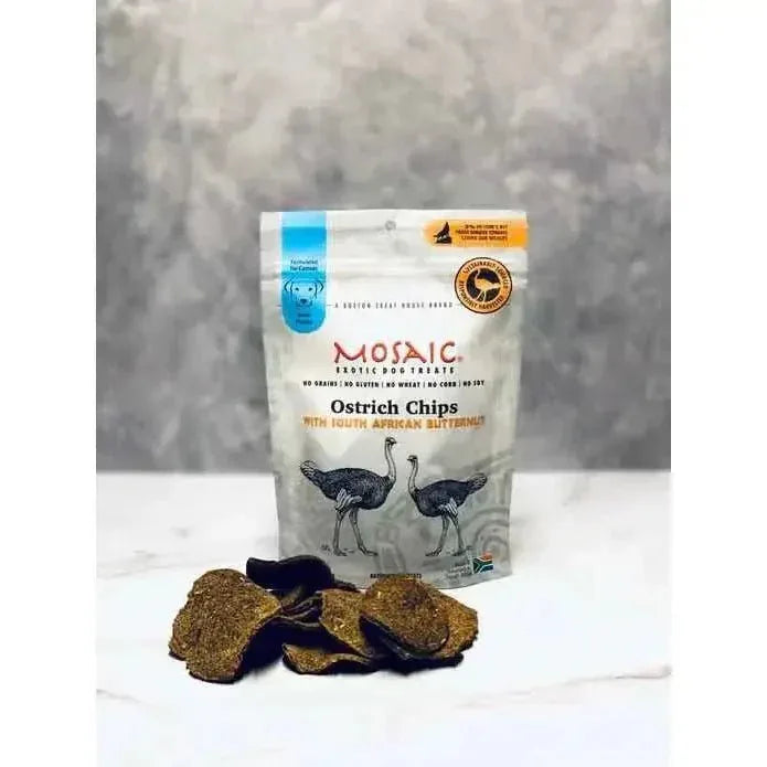 Mosaic South African Ostrich Chips Infused with Butternut Dog Treats - Talis Us