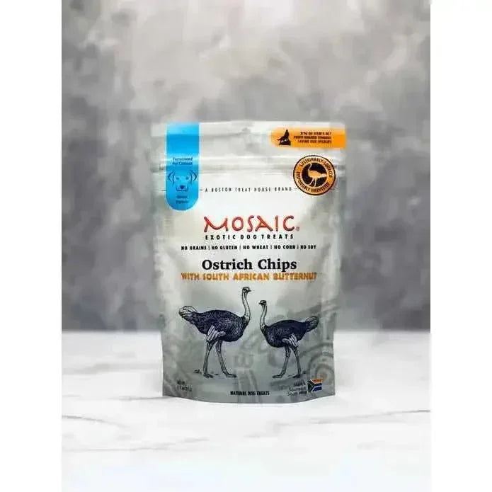 Mosaic South African Ostrich Chips Infused with Butternut Dog Treats - Talis Us