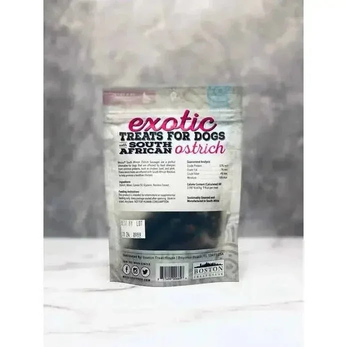 Mosaic South African Ostrich Sausages Infused with Rooibos Dog Treats - Talis Us