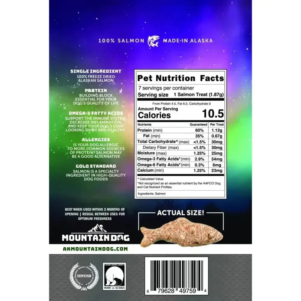 Mountain Dog Treats Wild Caught Alaskan Salmon Dog Treats 0.75 oz - Talis Us
