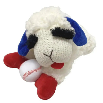 Multipet Baseball Lamb Chop Plush Dog Toy 10.5" - Talis Us