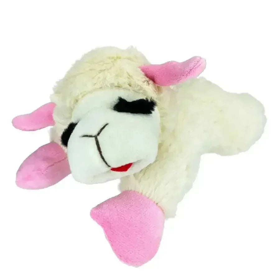 Multipet Lamb Chop Dog Toy w/ Pink Ribbon - Talis Us