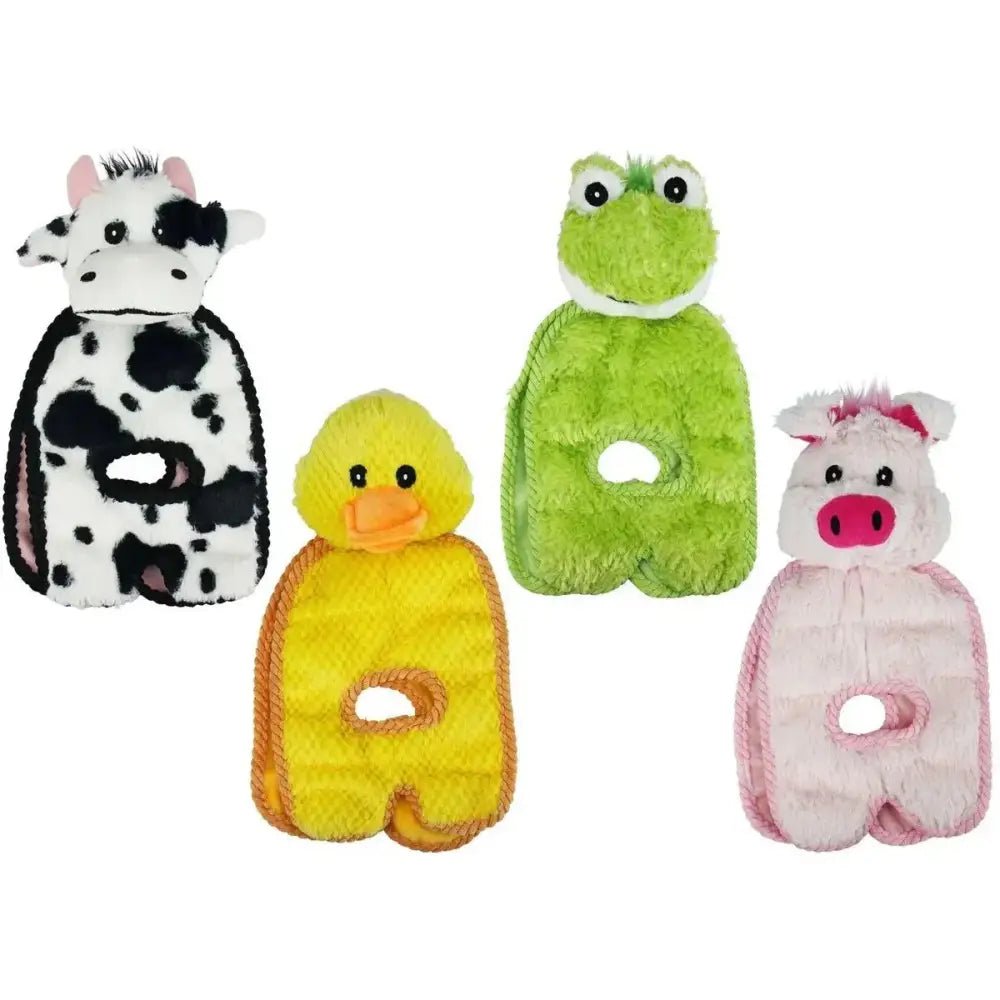 Multipet Tug O War Squeaker Mat Plush Toy Assorted Animals 14" - Talis Us