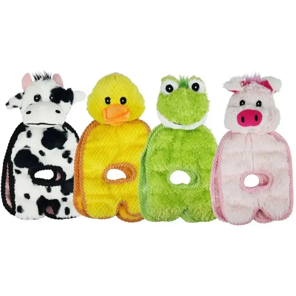 Multipet Tug O War Squeaker Mat Plush Toy Assorted Animals 14" - Talis Us