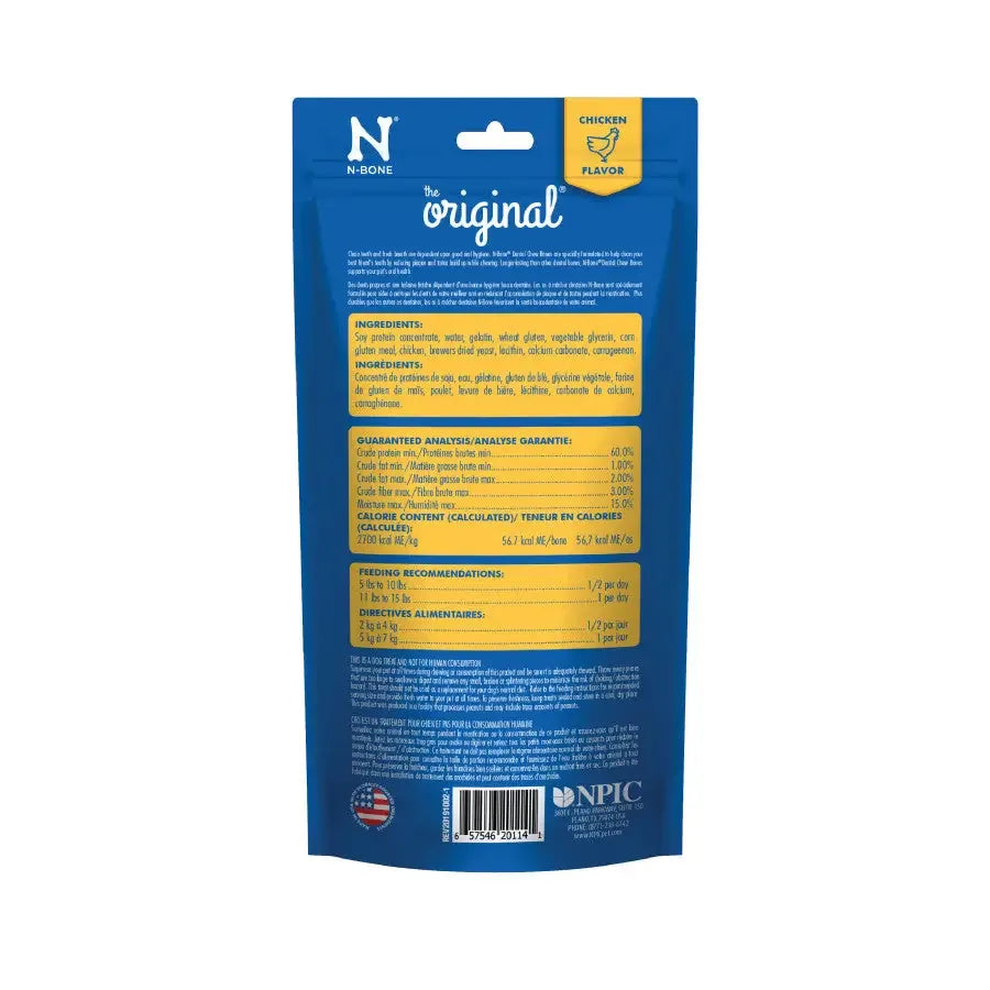 N-Bone chicken flavor chew bone for dogs packaged for fresh taste and nutrition