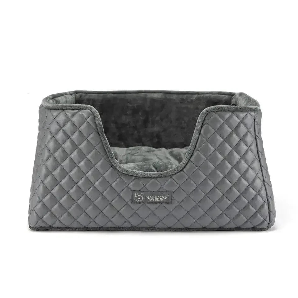 Nandog Prive Collection Quilted Vegan Leather Cube Dog Bed Nandog Pet Gear WP
