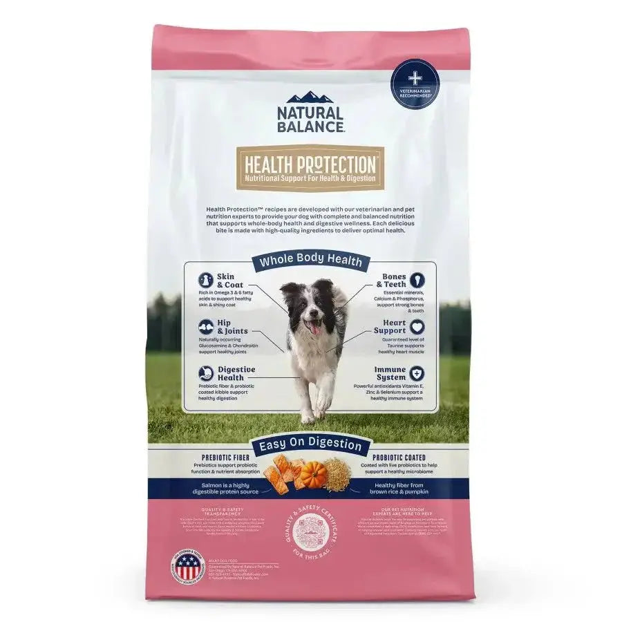 Natural Balance Health Protection Adult Salmon, Brown Rice & Pumpkin Dry Dog Food - Talis Us