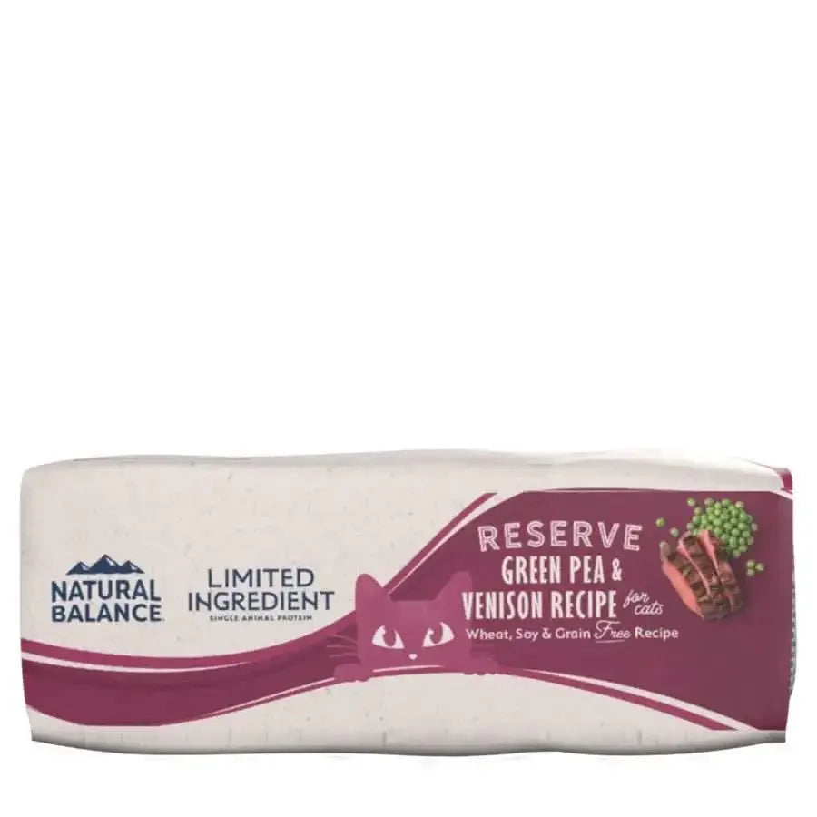 Natural Balance L.I.D. Grain-Free Dry Cat Food, Green Pea & Venison Recipe for dietary sensitivity support.
