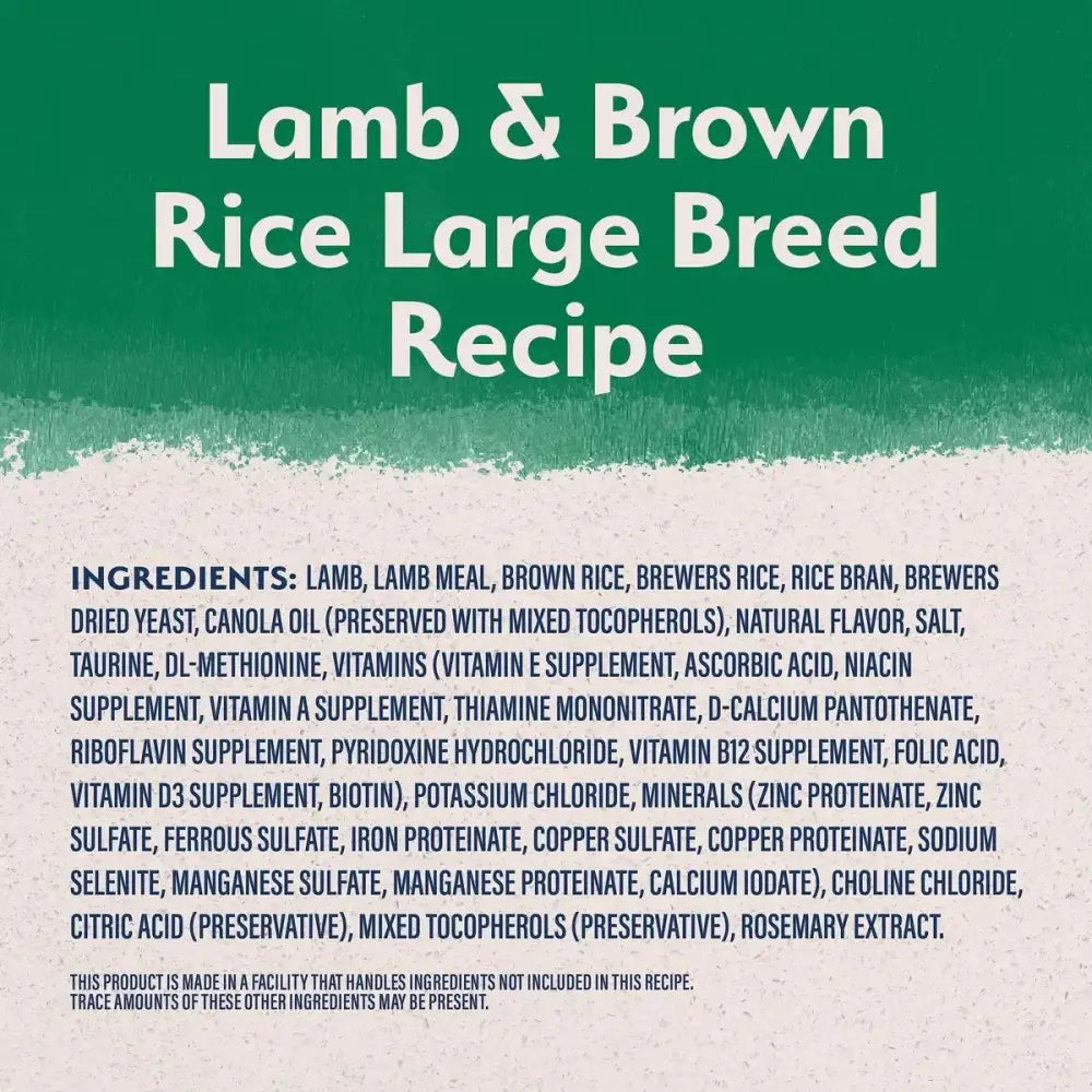 Natural Balance Pet Foods L.I.D. Large Breed Bites Lamb & Brown Rice Dry Dog Food Natural Balance