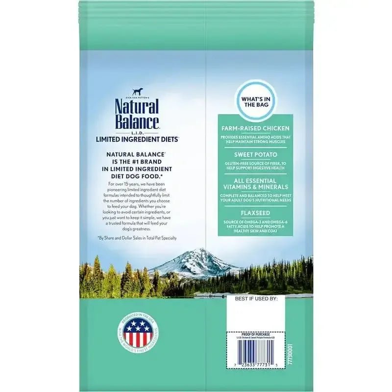 Natural Balance Pet Foods L.I.D. Adult Dry Dog Food Chicken & Sweet Potato - Talis Us