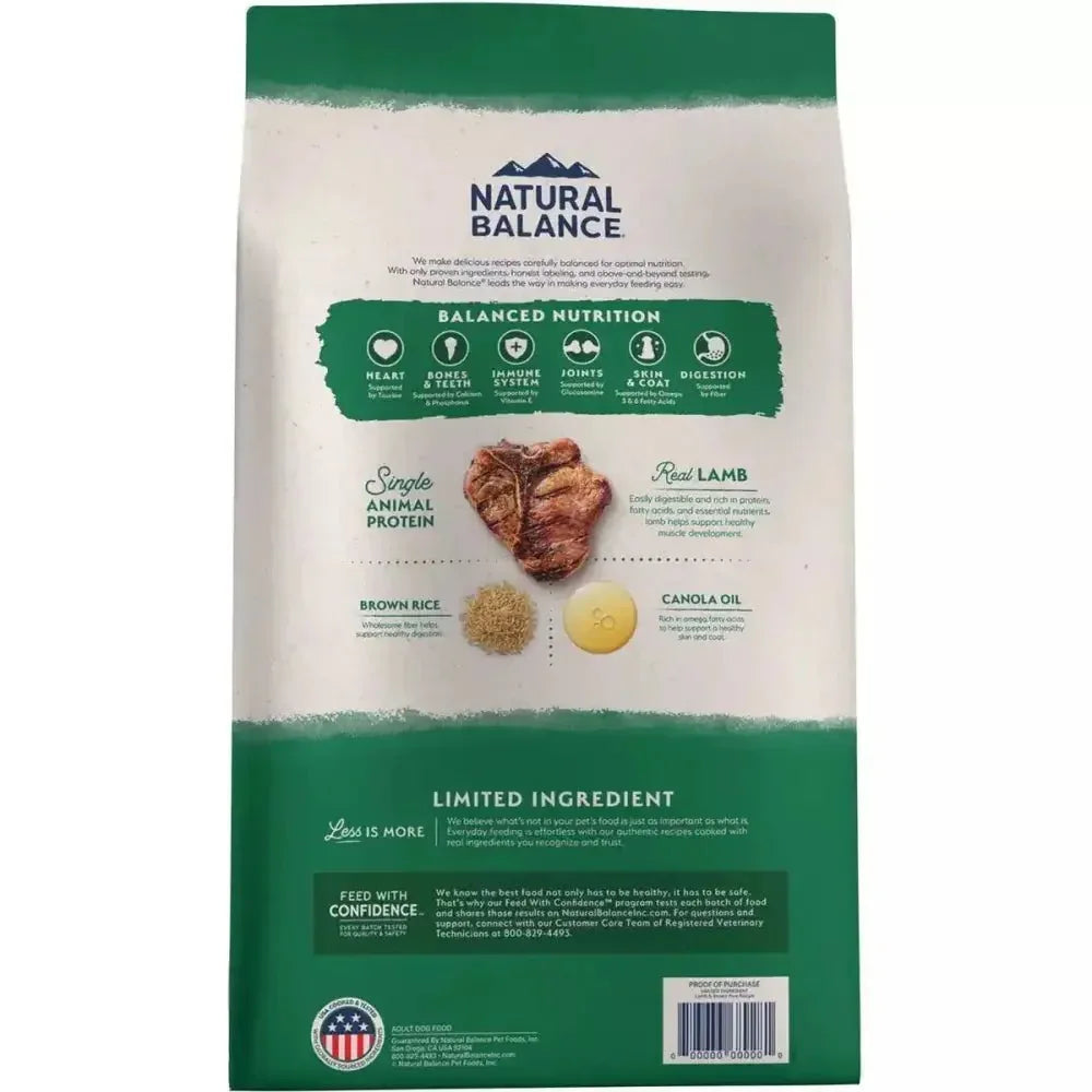 Natural Balance Pet Foods L.I.D. Adult Lamb & Brown Rice Dry Dog Food - Talis Us