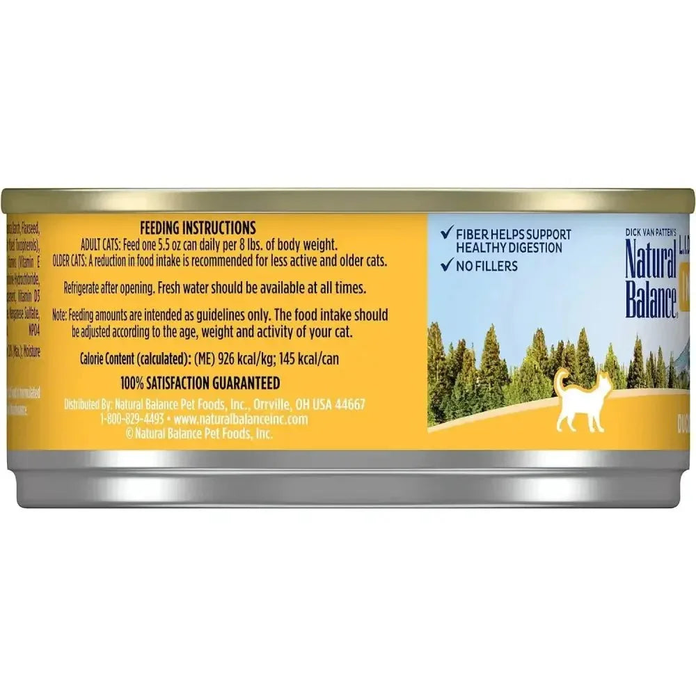 Natural Balance Pet Foods L.I.D. Indoor Duck Wet Cat Food 24ea/5.5 oz - Talis Us