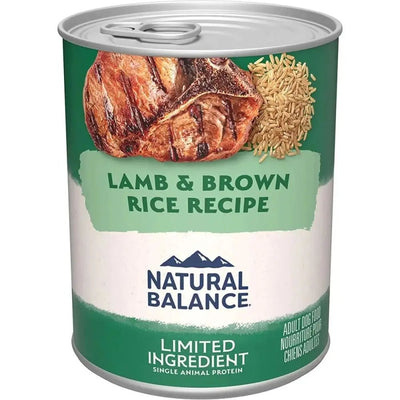Natural Balance Pet Foods L.I.D. Lamb & Brown Rice Wet Dog Food 12ea/13 oz - Talis Us