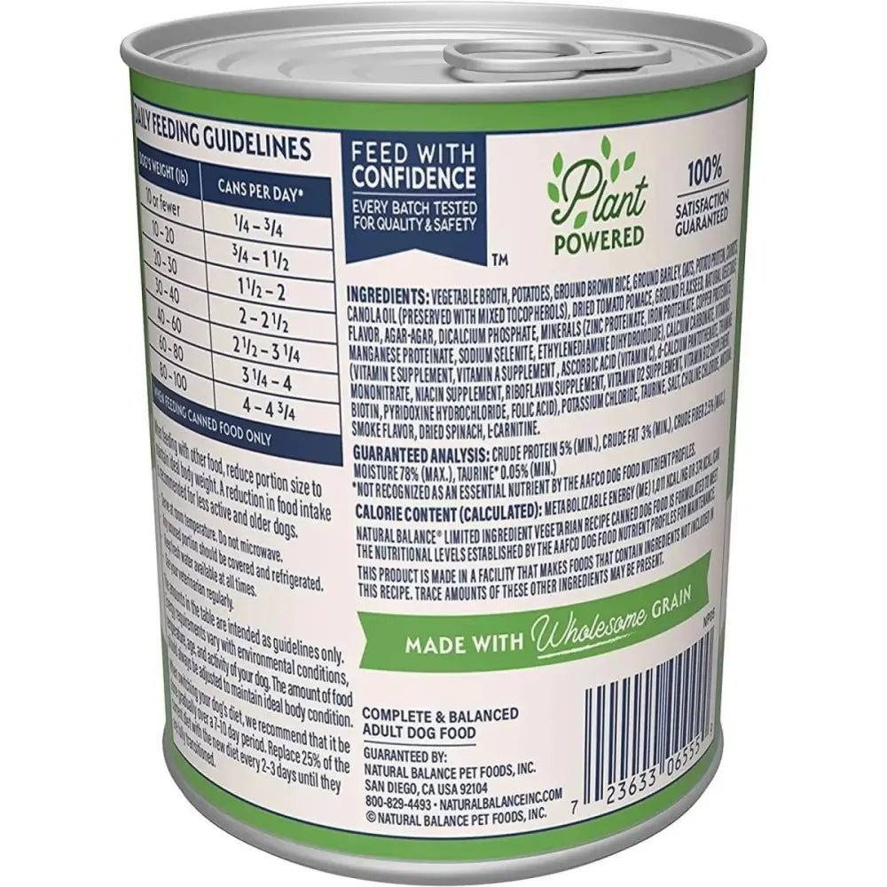 Natural Balance Pet Foods L.I.D Plant Powered Vegetarian Wet Dog Food 12ea/13 oz - Talis Us