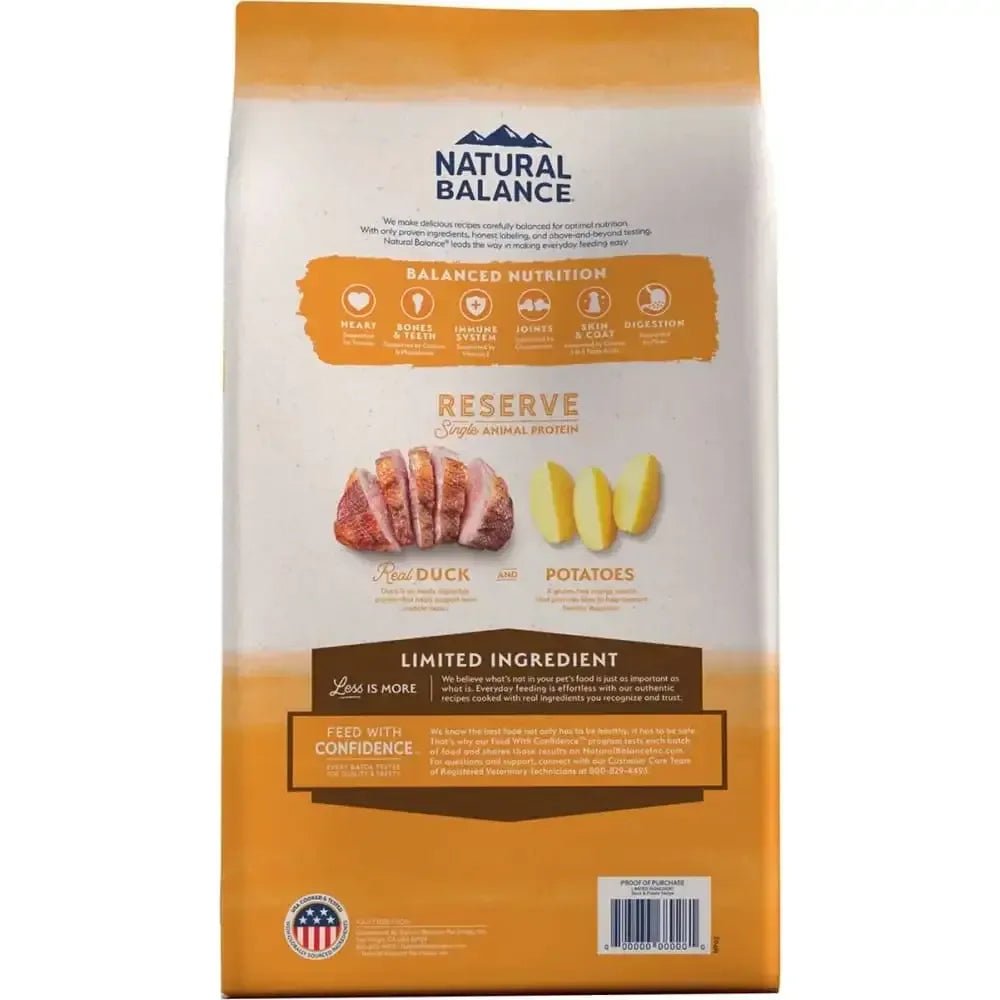 Natural Balance Pet Foods L.I.D Reserve Grain - Free Dry Puppy Food Duck & Potato, 22 lb - Talis Us