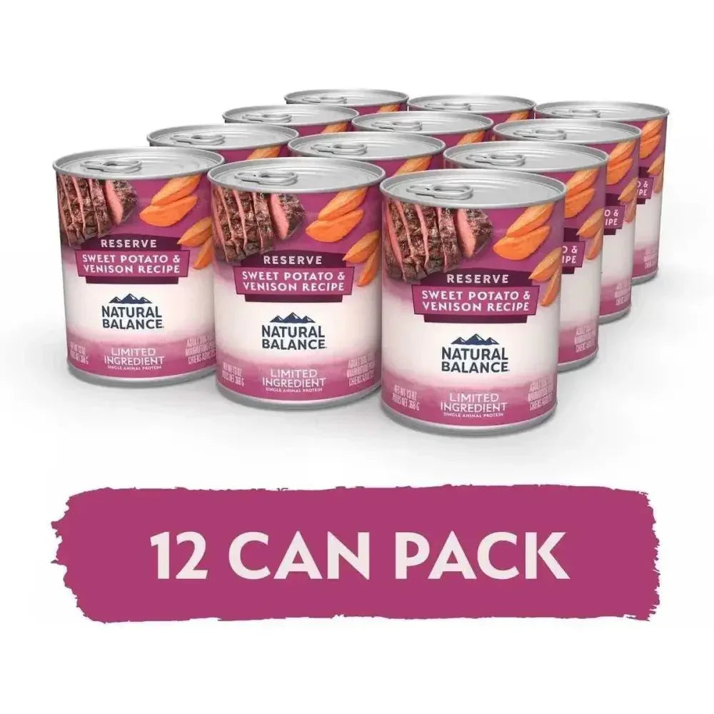 Natural Balance Pet Foods L.I.D. Sweet Potato & Venison Wet Dog Food 12ea/13 oz - Talis Us