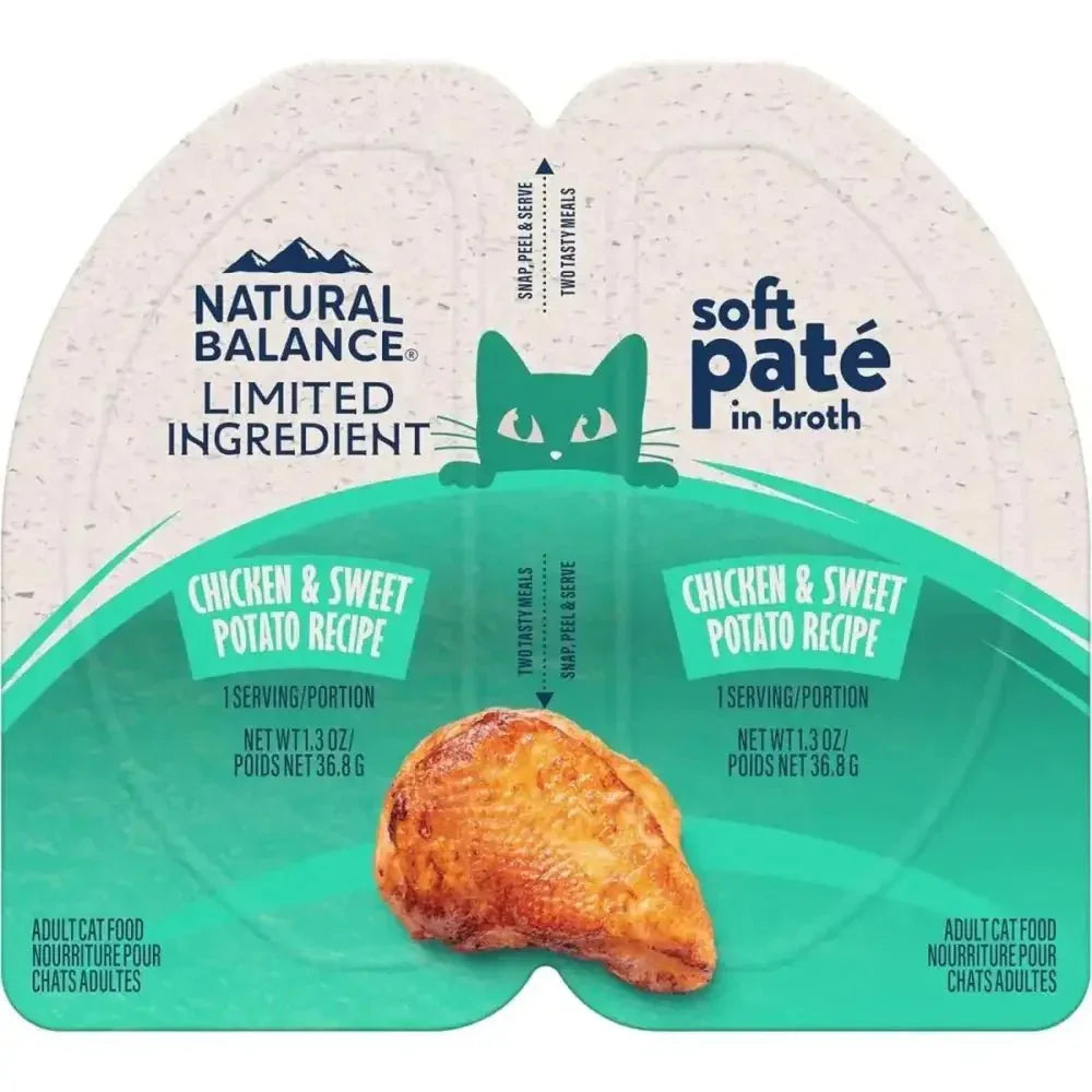 Natural Balance Pet Foods Limited Ingredient Soft Pate in Broth Wet Cat Food 10ea/2.6 oz - Talis Us