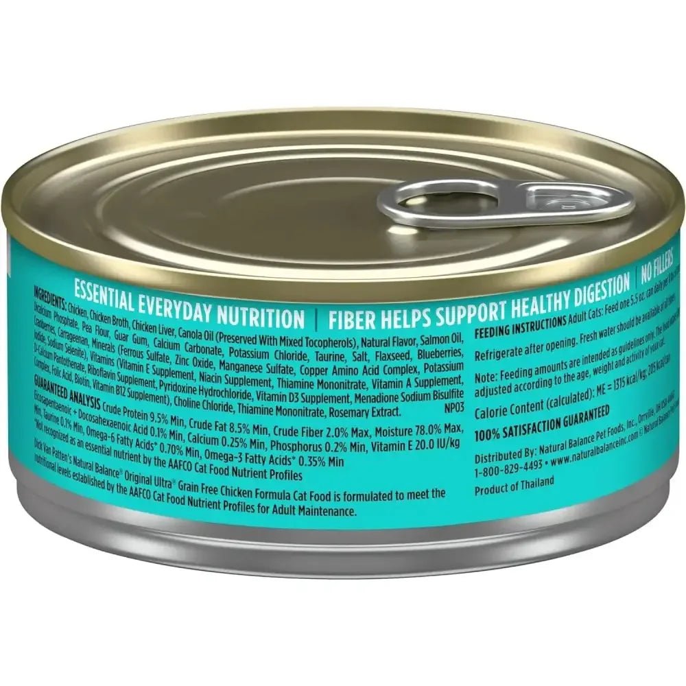 Natural Balance Pet Foods Original Ultra Grain Free Adult Wet Cat Food Chicken 24 pk - Talis Us