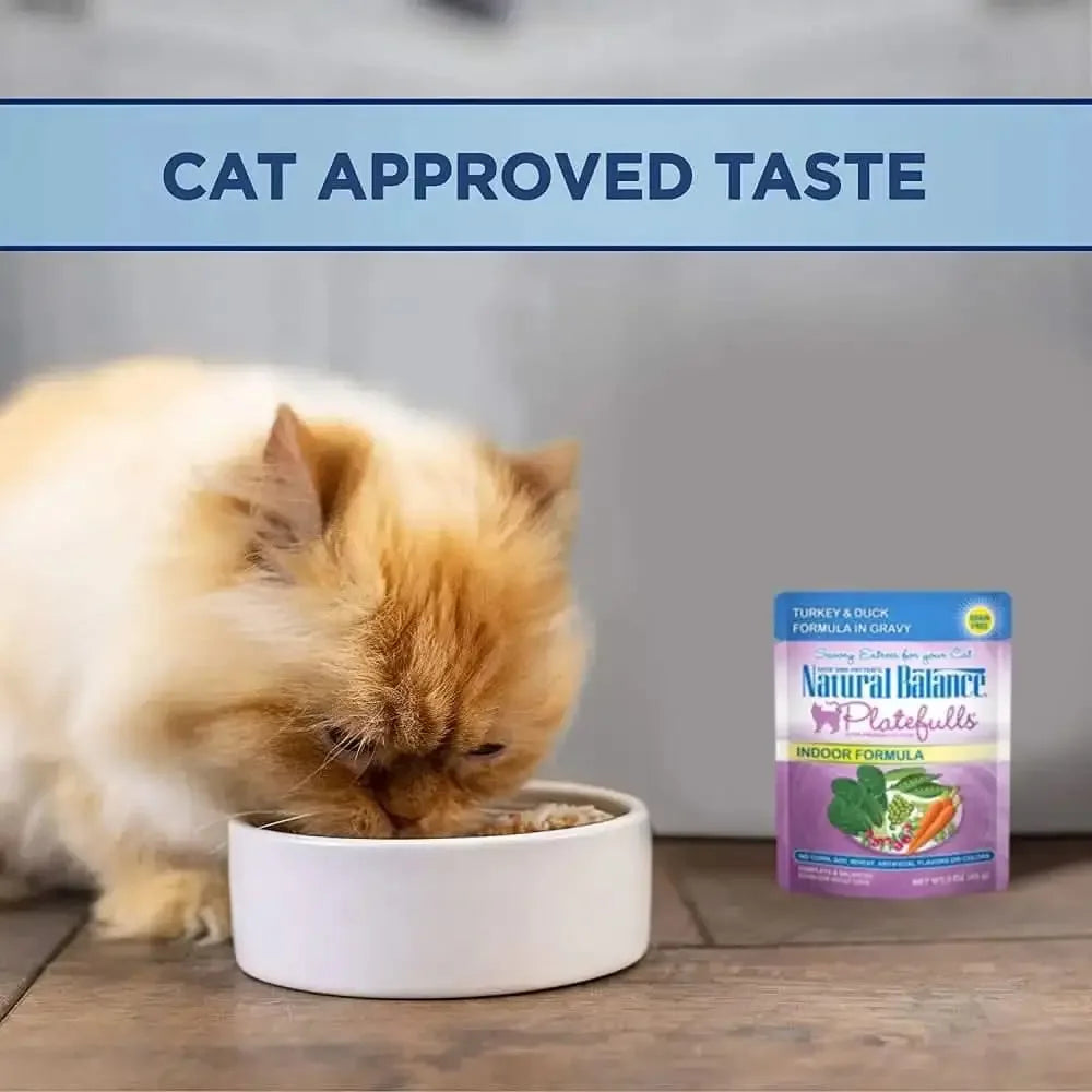 Natural Balance Pet Foods Platefulls Indoor Turkey & Duck Formula in Gravy Cat Wet Food Natural Balance CPD
