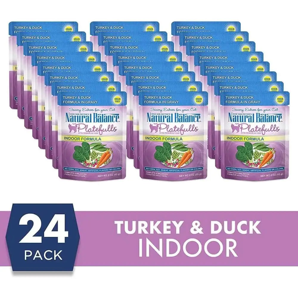 Natural Balance Pet Foods Platefulls Indoor Turkey & Duck Formula in Gravy Cat Wet Food Natural Balance CPD