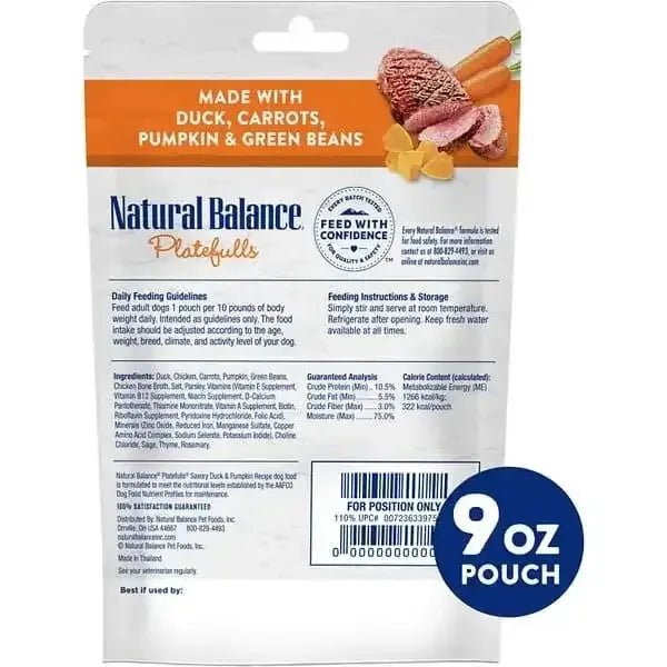 Natural Balance Pet Foods Platefulls Wet Dog Food 12ea/9 oz - Talis Us