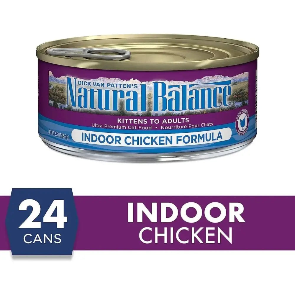 Natural Balance Pet Foods Ultra Premium Chicken Indoor Wet Cat Food 24ea/5.5 oz - Talis Us