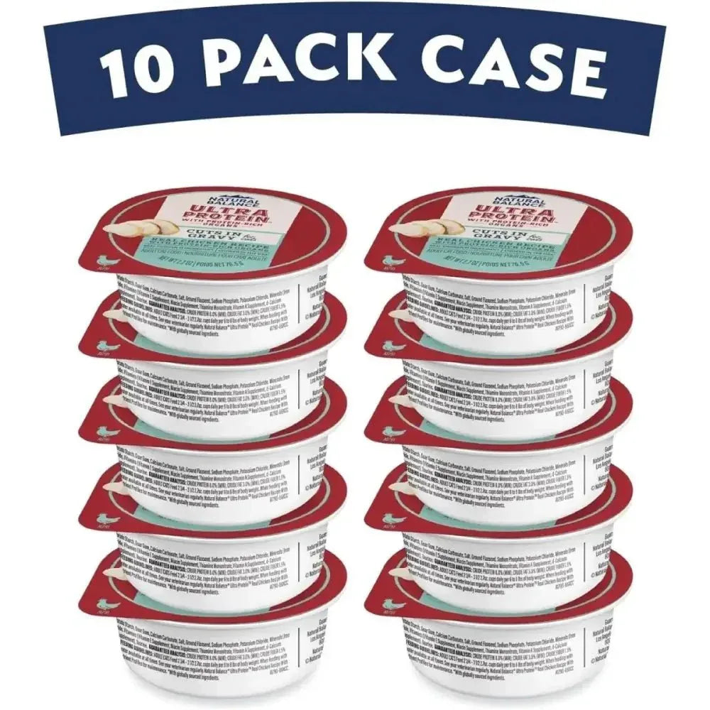 Natural Balance Pet Foods Ultra Protein Cuts in Gravy Wet Cat Food 10ea/2.7 oz - Talis Us