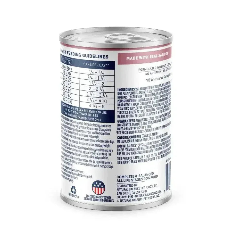 Natural Balance Specialized Nutrition Sensitive Skin & Stomach Formula Adult Salmon & Brown Rice Wet Dog Food - Talis Us