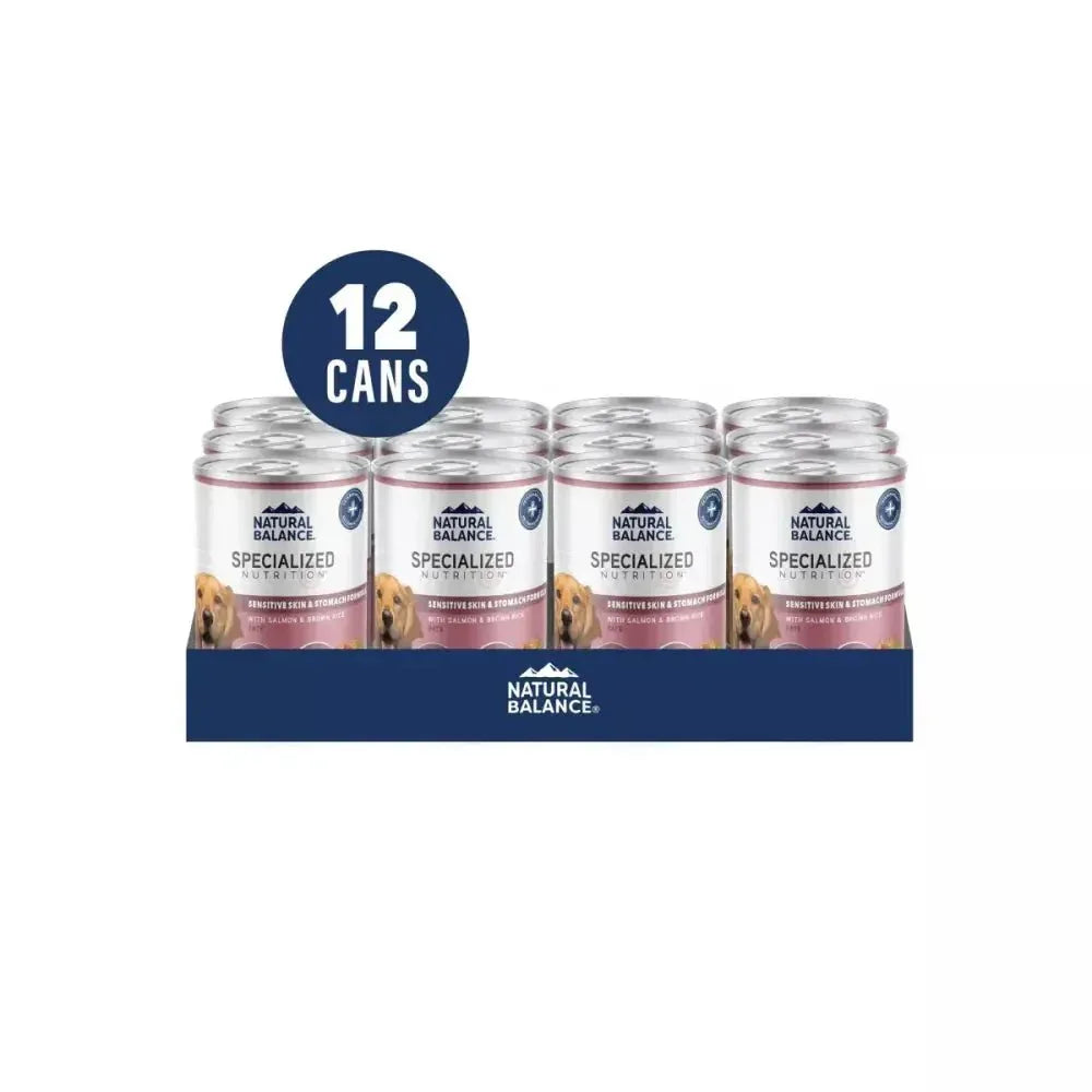 Natural Balance Specialized Nutrition Sensitive Skin & Stomach Formula Adult Salmon & Brown Rice Wet Dog Food - Talis Us