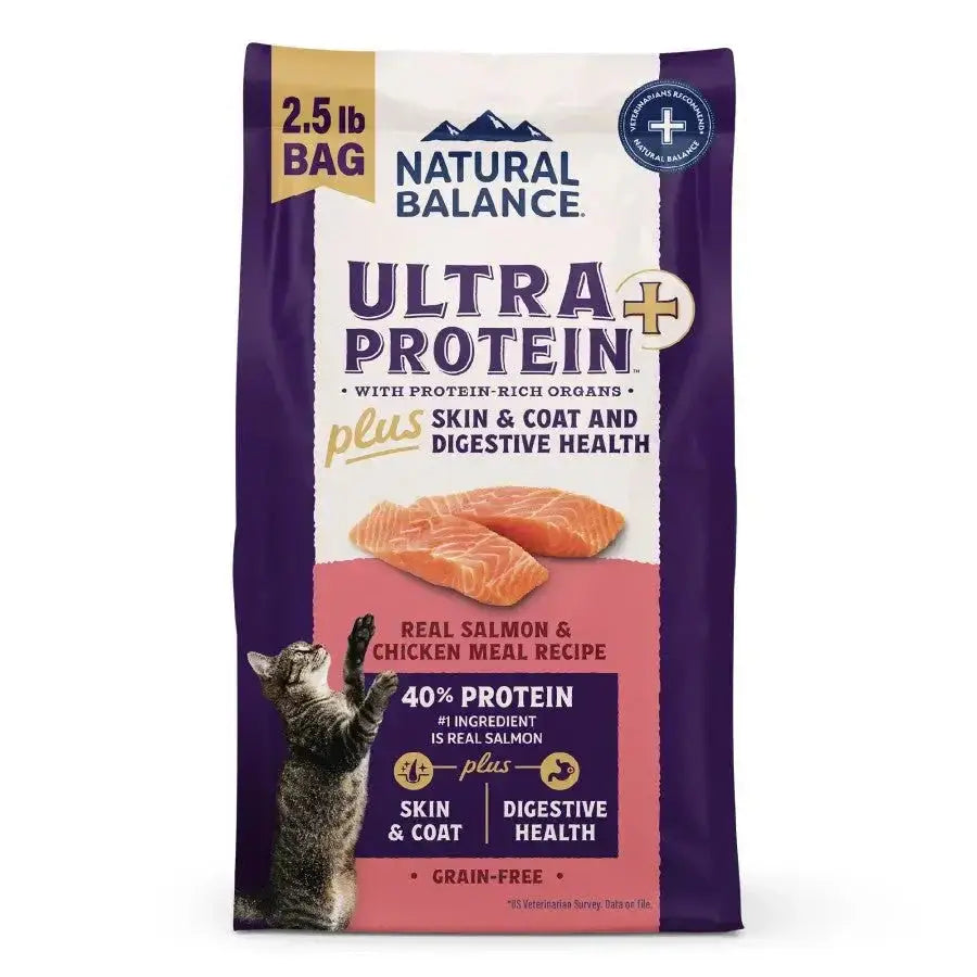 Natural Balance Ultra Protein Plus Skin/Coat/Digestive Health Salmon & Chicken Meal Dry Cat Food - Talis Us