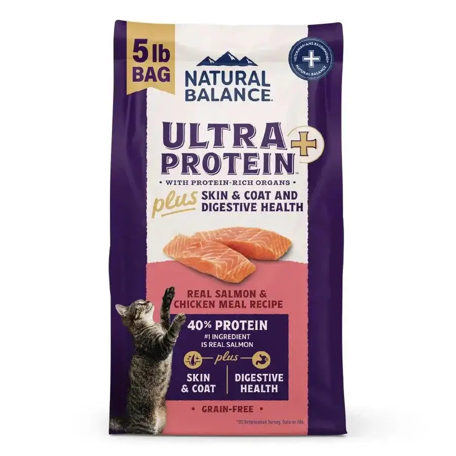 Natural Balance Ultra Protein Plus Skin/Coat/Digestive Health Salmon & Chicken Meal Dry Cat Food - Talis Us