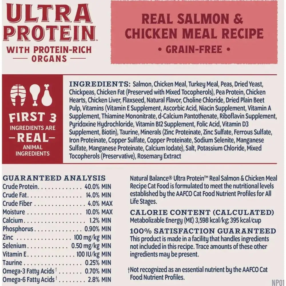 Natural Balance Ultra Protein Salmon & Chicken Meal Recipe Dry Cat Food - Talis Us