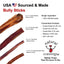 Natural Cravings USA 5" Standard Steer Bully Sticks Dog Chew Treat Each 5 Pack - Talis Us
