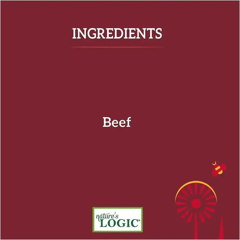 Natures Logic Beef Jerky Canine Dog Treat 1 lb. Bag Nature's Logic