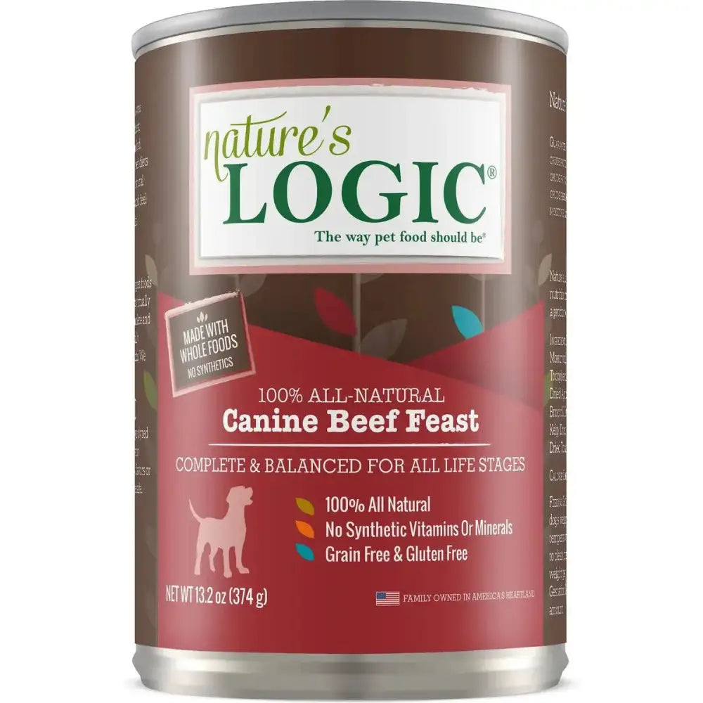 Nature's Logic Canine Beef Feast Grain-Free Canned Dog Food 13.2oz Case of 12 Nature's Logic