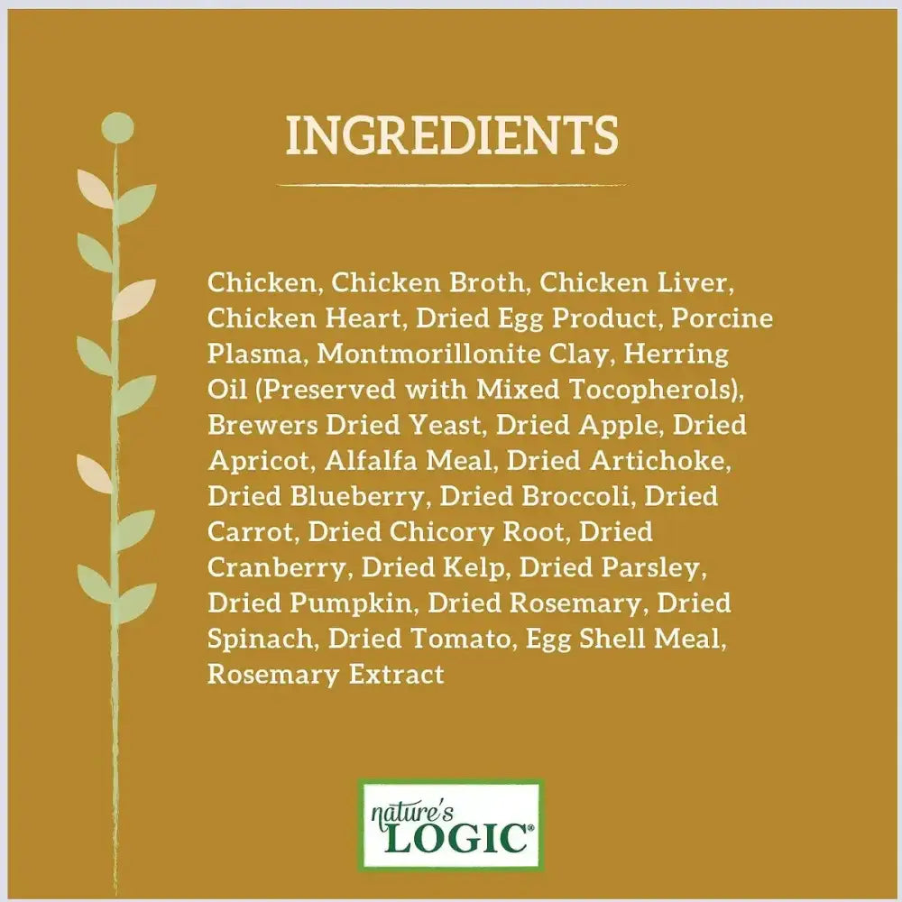 Nature's Logic Canine Chicken Feast Grain-Free Canned Dog Food 13.2 oz case of 12 Nature's Logic