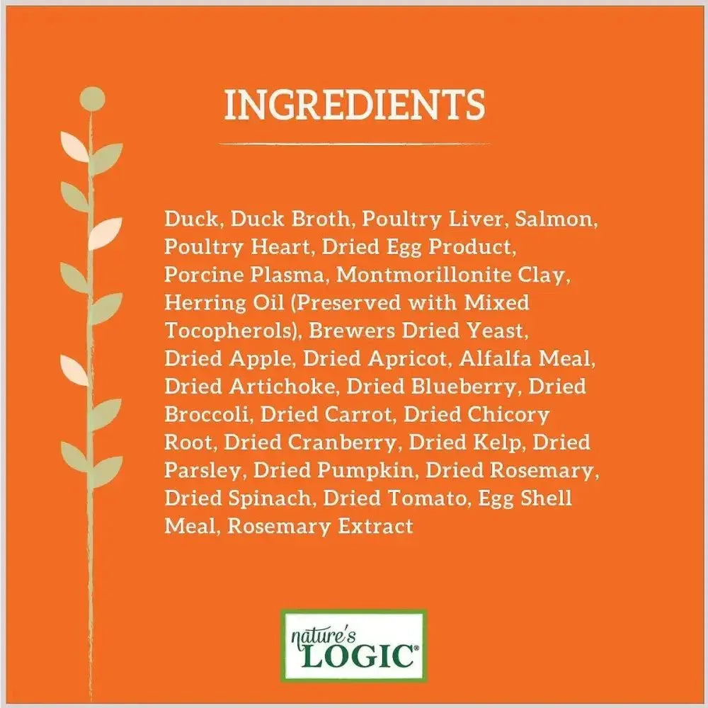Nature's Logic Canine Duck & Salmon Feast Grain - Free Canned Dog Food 13.2 oz Case of 12 - Talis Us