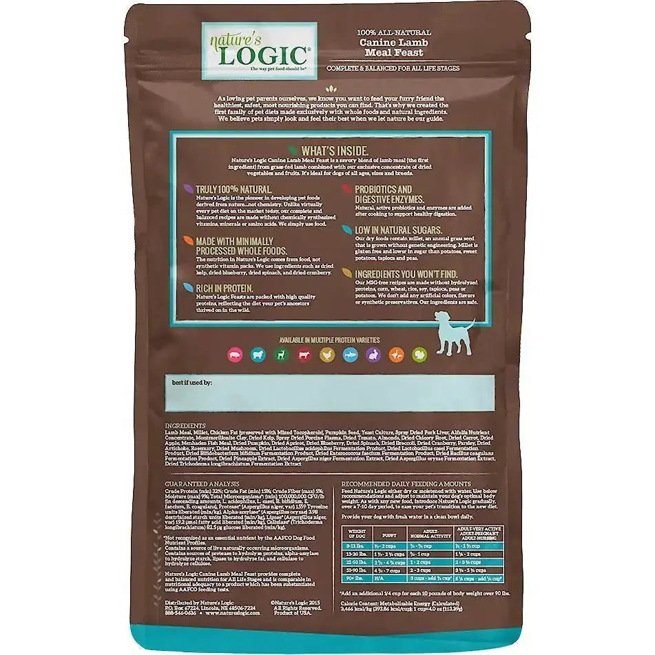 Nature's Logic Canine Lamb Meal Feast  Dry Dog Food Nature's Logic