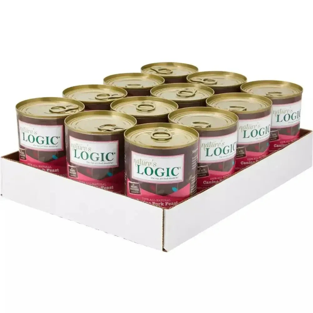 Nature's Logic Canine Pork Feast Grain - Free Canned Dog Food 13.2 oz Case of 12 - Talis Us