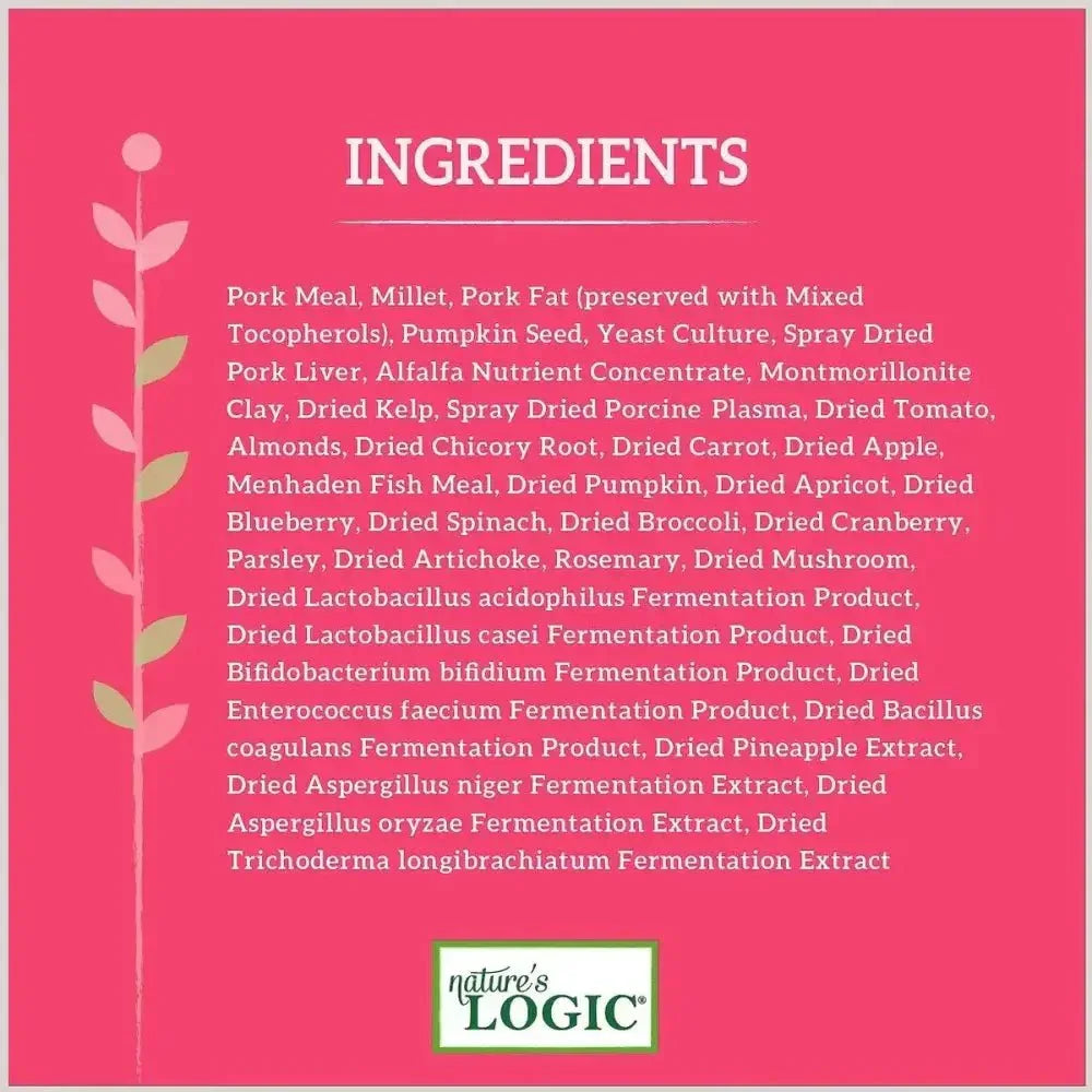 Nature's Logic Canine Pork Meal Feast Dry Dog Food - Talis Us