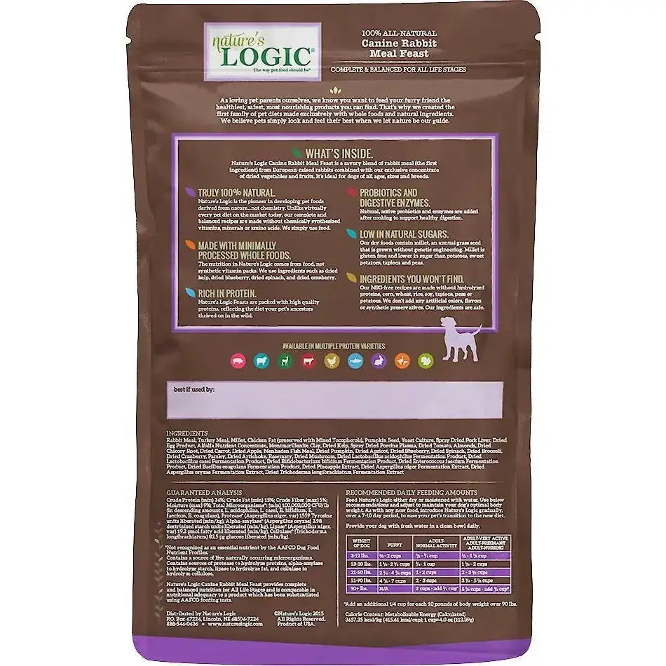 Nature's Logic Canine Rabbit Meal Feast Dry Dog Food Nature's Logic