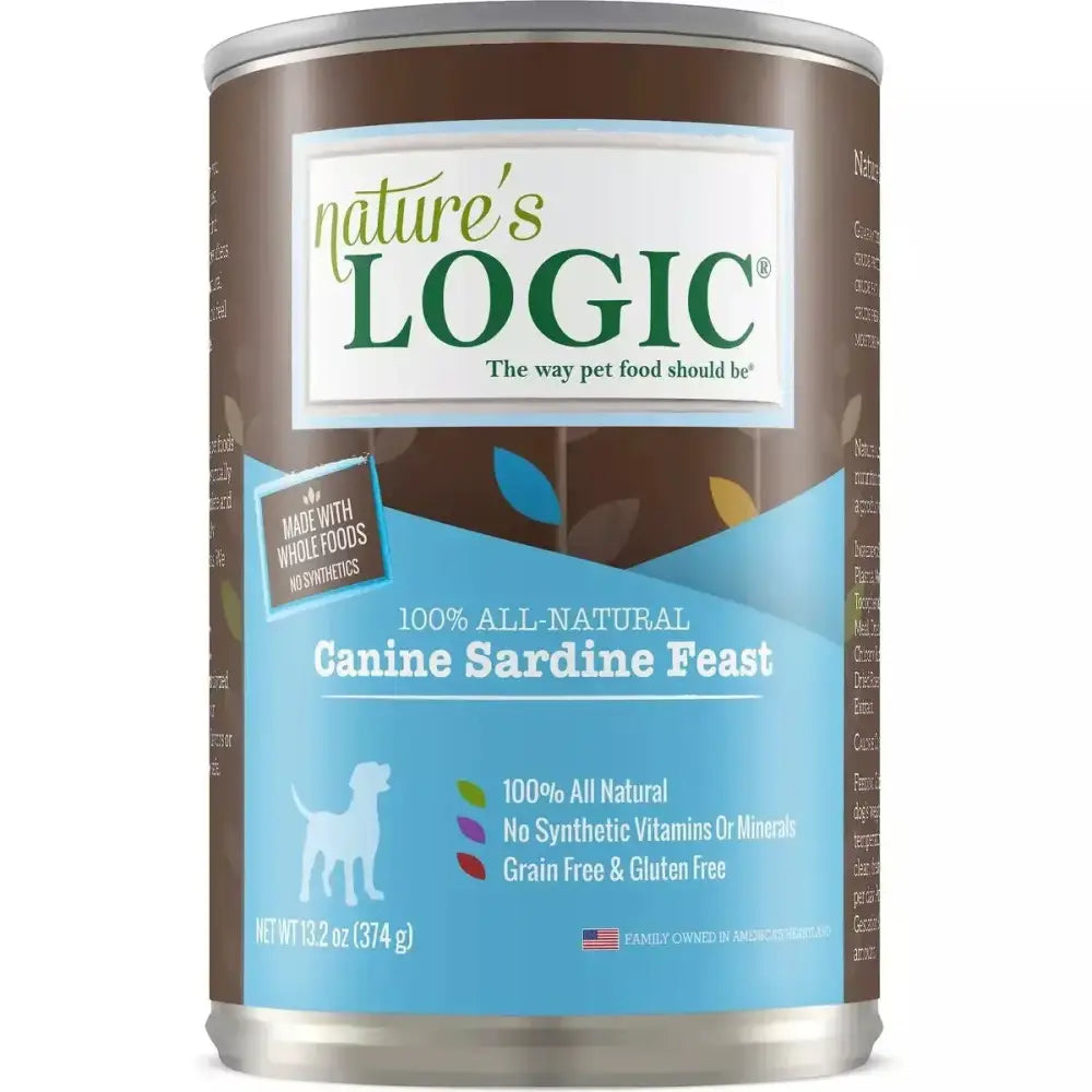 Nature's Logic Canine Sardine Feast Grain-Free Canned Dog Food 13.2 oz case of 12 Nature's Logic