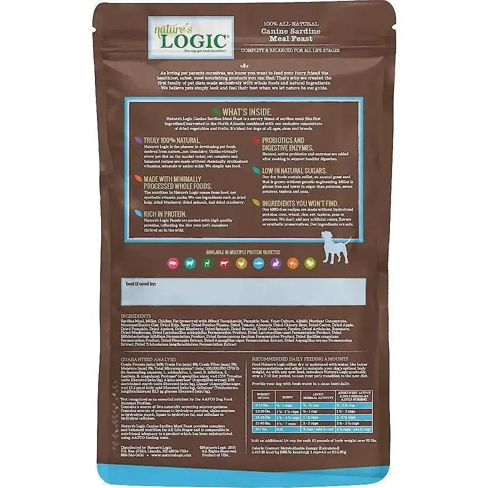 Nature's Logic Canine Sardine Meal Feast Dry Dog Food - Talis Us