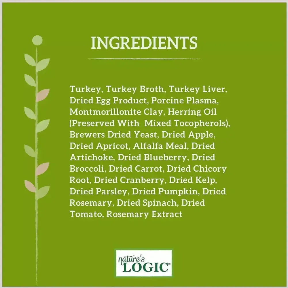 Nature's Logic Canine Turkey Feast Grain-Free Canned Dog Food 13.2 oz Case of 12 Nature's Logic
