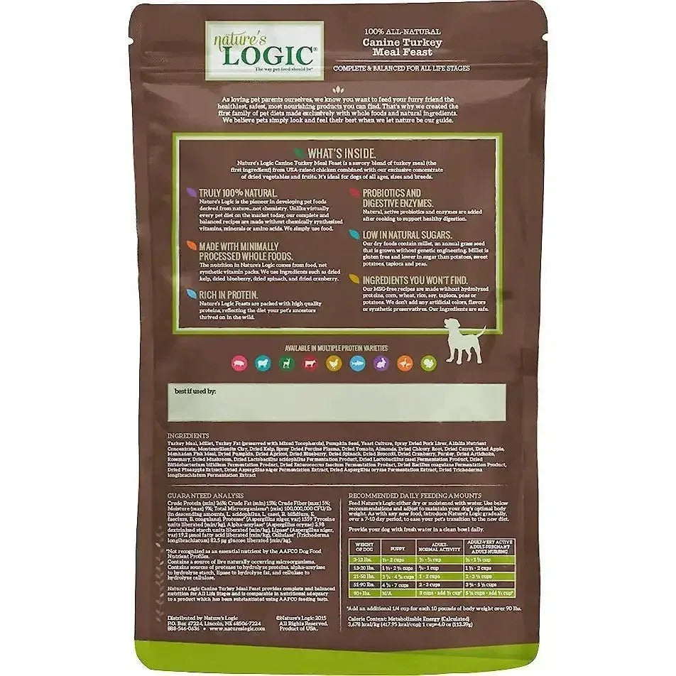Nature's Logic Canine Turkey Meal Feast Dry Dog Food - Talis Us