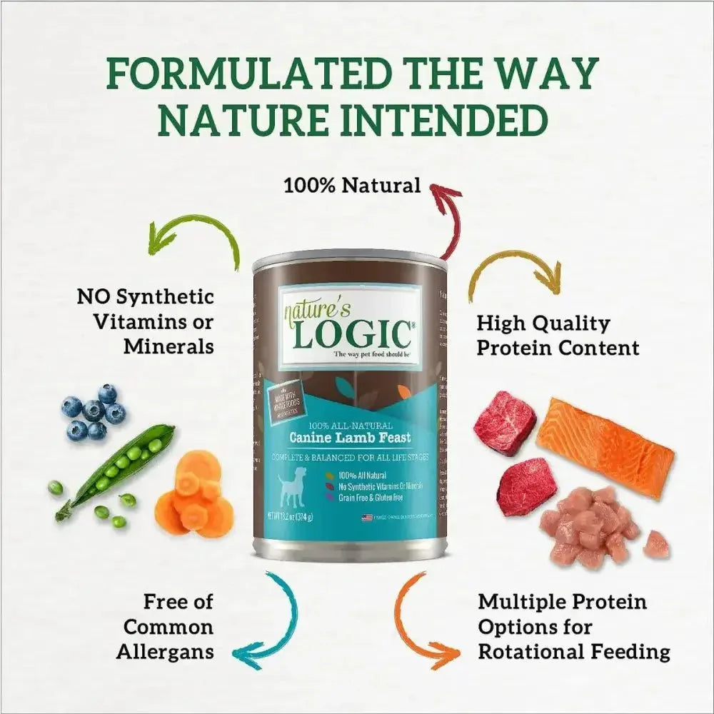 Nature's Logic Canine Venison Feast Grain - Free Canned Dog Food - Talis Us