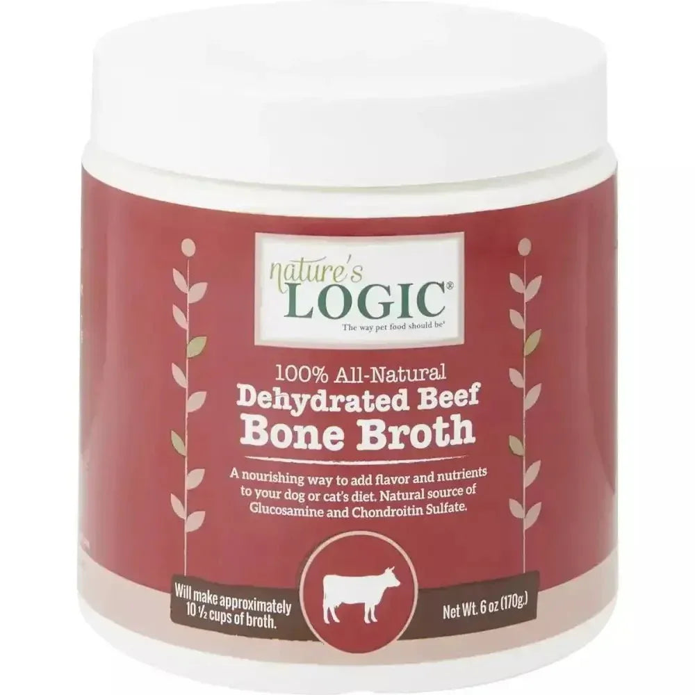 Nature's Logic Dehydrated Beef Bone Broth Dog & Cat Food Topper 6 oz - Talis Us