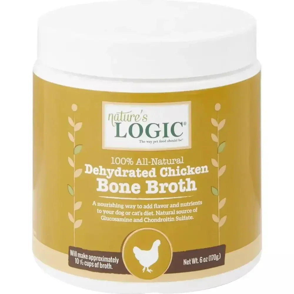 Nature's Logic Dehydrated Chicken Bone Broth Dog & Cat Food Topper 6 oz - Talis Us