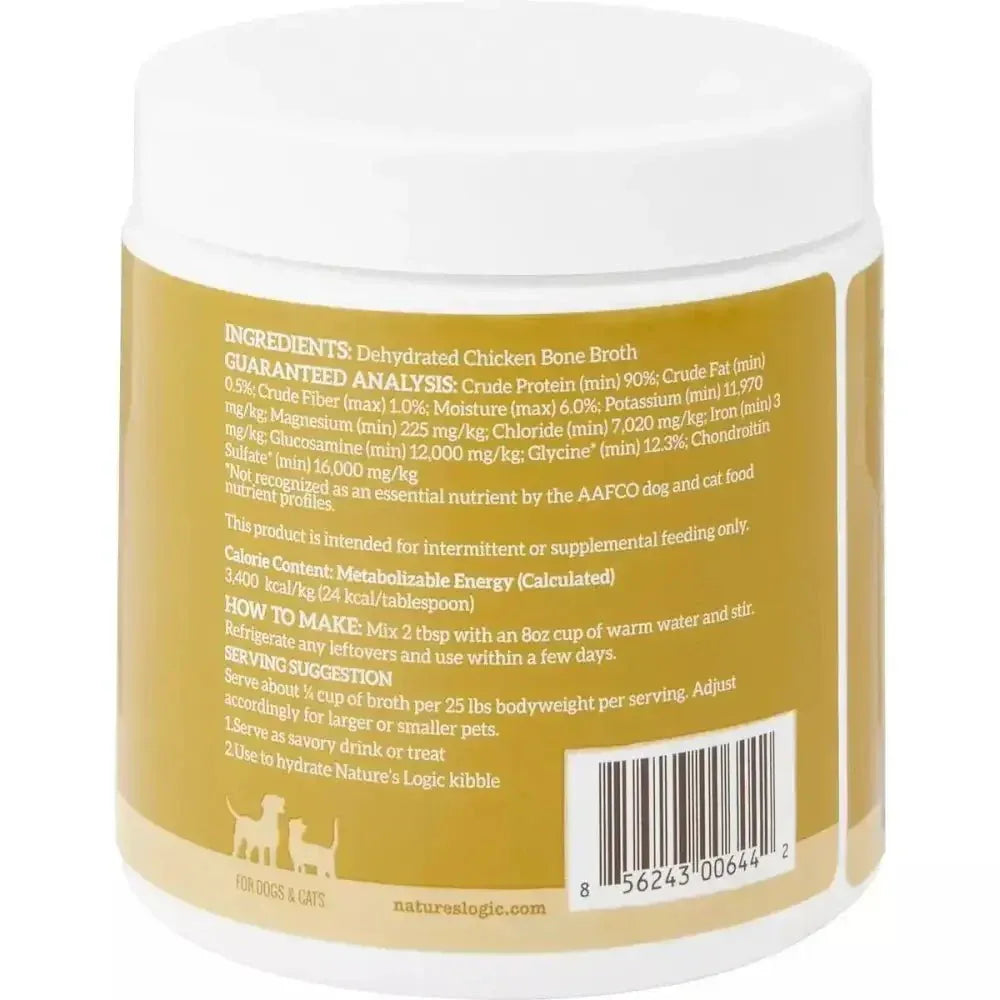 Nature's Logic Dehydrated Chicken Bone Broth Dog & Cat Food Topper 6 oz - Talis Us