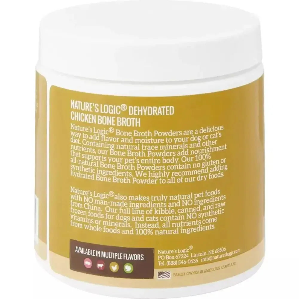 Nature's Logic Dehydrated Chicken Bone Broth Dog & Cat Food Topper 6 oz - Talis Us